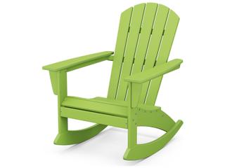 POLYWOOD® Nautical Recycled Plastic Adirondack Outdoor Rocking Chair