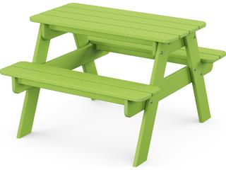 POLYWOOD® Kids Recycled Plastic Rectangular Outdoor Patio Picnic Table