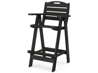 POLYWOOD® Nautical Recycled Plastic Patio Bar Chair