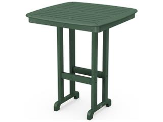 POLYWOOD® Nautical Recycled Plastic Square Outdoor Patio Bar Table