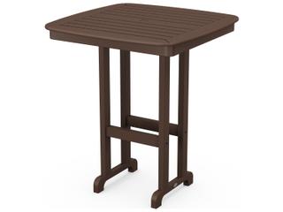 POLYWOOD® Nautical Recycled Plastic Square Outdoor Patio Bar Table