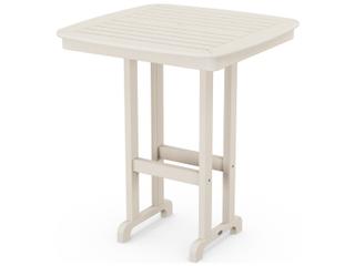 POLYWOOD® Nautical Recycled Plastic Square Outdoor Patio Bar Table