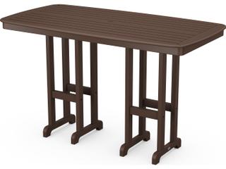 POLYWOOD® Nautical Recycled Plastic Rectangular Patio Bar Table