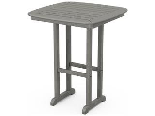 POLYWOOD® Nautical Recycled Plastic Square Outdoor Patio Counter Height Table