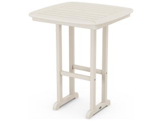 POLYWOOD® Nautical Recycled Plastic Square Outdoor Patio Counter Height Table