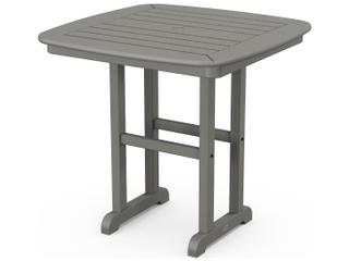 POLYWOOD® Nautical Recycled Plastic Square Outdoor Patio Dining Table