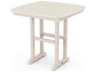POLYWOOD® Nautical Recycled Plastic Square Outdoor Patio Dining Table