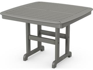 POLYWOOD® Nautical Recycled Plastic Square Outdoor Patio Dining Table