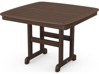 POLYWOOD® Nautical Recycled Plastic Square Outdoor Patio Dining Table