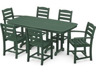 POLYWOOD® La Casa Cafe Recycled Plastic 7 Piece Outdoor Patio Dining Set