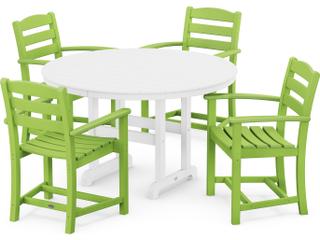 POLYWOOD® La Casa Cafe Recycled Plastic 5 Piece Patio Dining Set