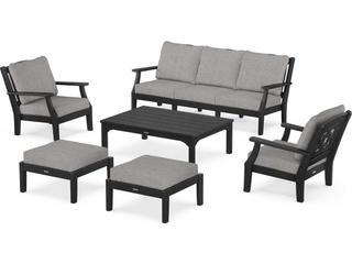 POLYWOOD® Martha Stewart Chinoiserie 6-Piece Lounge Sofa Set