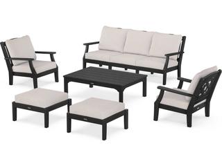 POLYWOOD® Martha Stewart Chinoiserie 6-Piece Lounge Sofa Set