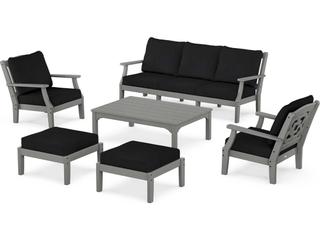 POLYWOOD® Martha Stewart Chinoiserie 6-Piece Lounge Sofa Set