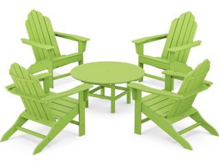 POLYWOOD® Long Island Recycled Plastic Adirondack 5-Piece Conversation Group
