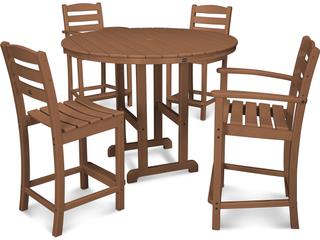 POLYWOOD® La Casa Cafe Recycled Plastic 5 Piece Outdoor Dining Set