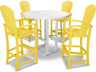 POLYWOOD® Palm Coast Recycled Plastic 5 Piece Bar Set