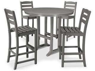POLYWOOD® La Casa Recycled Plastic 5 Piece Bar Side Set