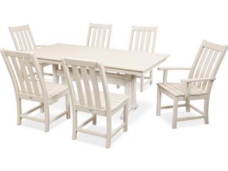 POLYWOOD® Vineyard Recycled Plastic 5 Piece Farmhouse Patio Dining Set