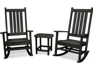 POLYWOOD® Vineyard Recycled Plastic 3 Piece Rocking Outdoor Lounge Set