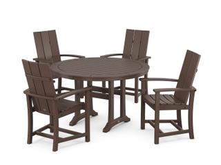 POLYWOOD® Modern Recycled Plastic Trio 5 Piece Outdoor Dining Set