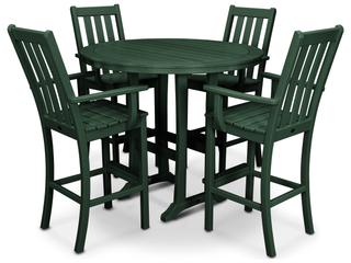 POLYWOOD® Vineyard Recycled Plastic 5 Piece Bar Set