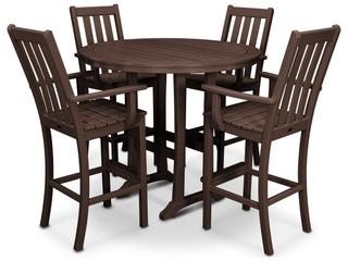 POLYWOOD® Vineyard Recycled Plastic 5 Piece Bar Set