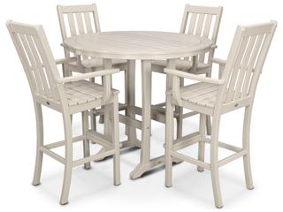POLYWOOD® Vineyard Recycled Plastic 5 Piece Bar Set