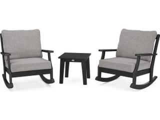 POLYWOOD® Braxton Recycled Plastic Deep Seating 3 Piece Patio Lounge Set