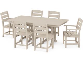 POLYWOOD® Lakeside Recycled Plastic 7 Piece Outdoor Patio Dining Set