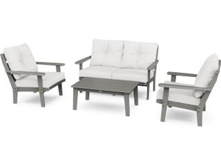 POLYWOOD® Lakeside Recycled Plastic Deep Seating 4 Piece Patio Lounge Set