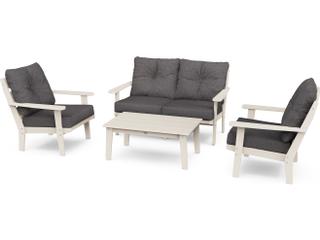 POLYWOOD® Lakeside Recycled Plastic Deep Seating 4 Piece Patio Lounge Set