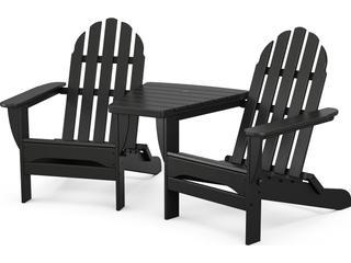 POLYWOOD® Classic Recycled Plastic Folding Adirondacks with Connecting Table Set