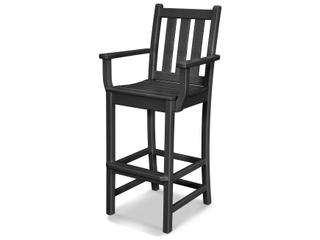 POLYWOOD® Traditional Garden Recycled Plastic Outdoor Bar Stool