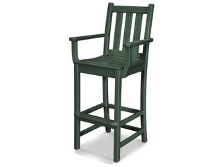 POLYWOOD® Traditional Garden Recycled Plastic Outdoor Bar Stool