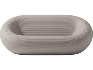 Qeeboo Nami 3-Seat Recycled Polyethylene Sofa in Dove Grey