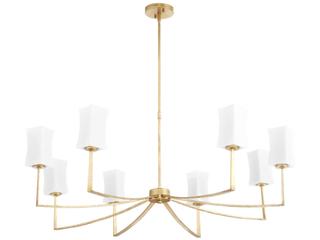 Quorum Ayala 8-Light Gold Leaf Chandelier