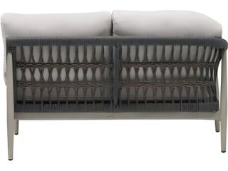 Ratana Coconut Grove Silver Pearl Aluminum Cushion Loveseat