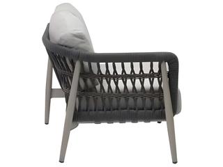 Ratana Coconut Grove Silver Pearl Aluminum Cushion Loveseat