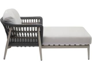 Ratana Coconut Grove Silver Pearl Aluminum Cushion Lounge Bed