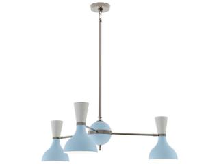 Robert Abbey Clare 3-Light Baby Blue Lily Chandelier