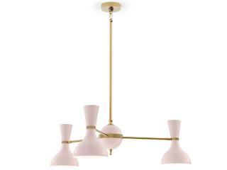 Robert Abbey Clare 3-Light Rose Water Pink Chandelier