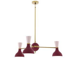 Robert Abbey Clare 3-Light Sugar Plum Rose Water Purple Chandelier
