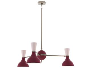 Robert Abbey Clare 3-Light Sugar Plum Rose Water Purple Chandelier