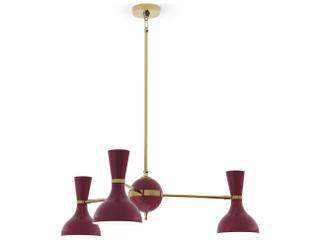 Robert Abbey Clare 3-Light Sugar Plum Purple Chandelier