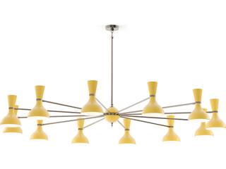 Robert Abbey Clare 12-Light Sunset Yellow Chandelier