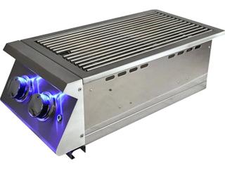 RCS Premier Series Built-In Propane Gas Double Side Burner with Blue LED Lights