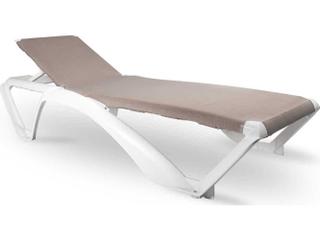 Resol Marina Club Sunlounger White Structure Ash Oak Textilene Price Includes 2