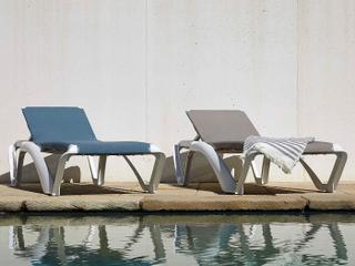 Resol Marina Club Sunlounger White Structure Ash Oak Textilene Price Includes 2