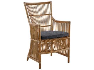 Sika Design Originals Antique Wicker Cushion Dining Chair in Youtoo Dark Grey